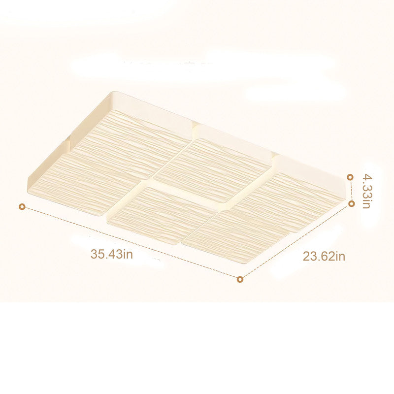 35 in. Eye-Comfort Flush Mount Full Spectrum Rectangle LED Ceiling Light, Natural Daylight Quality, No Flicker, Smooth Dimming