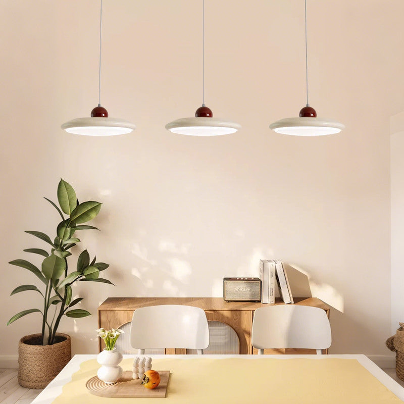 Eye-Comfort Full Spectrum LED Cherry Plate Shape Island Pendants, Natural Daylight Quality, No Flicker, 3CCT