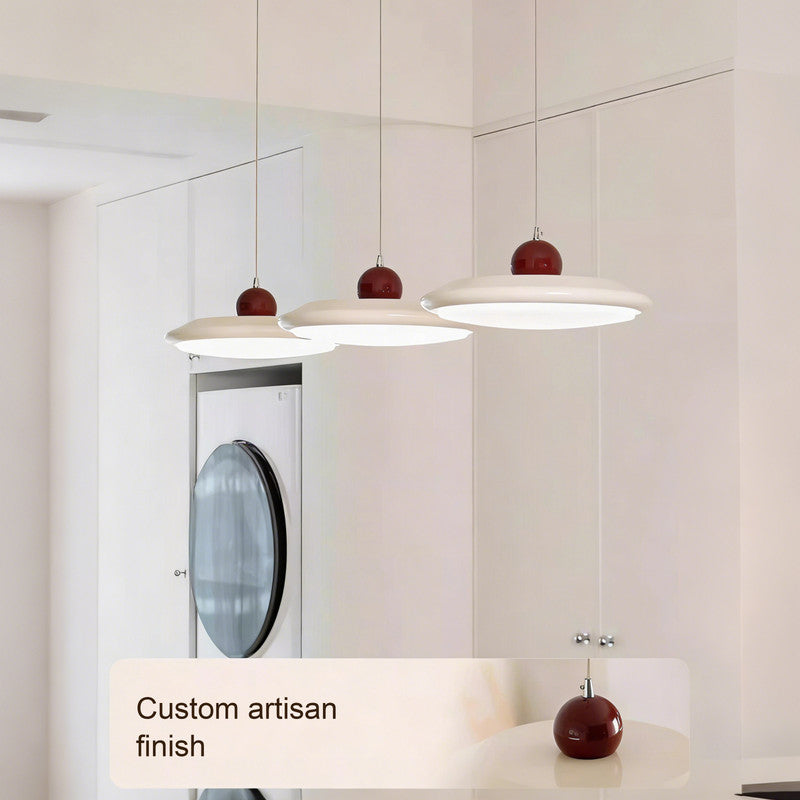 Eye-Comfort Full Spectrum LED Cherry Plate Shape Island Pendants, Natural Daylight Quality, No Flicker, 3CCT