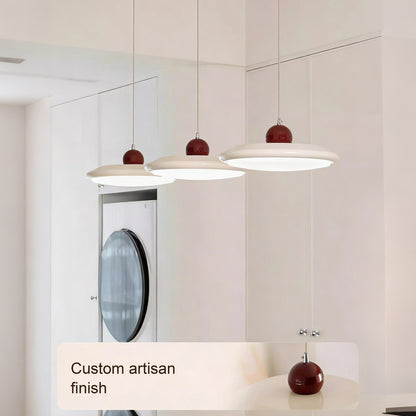 Eye-Comfort Full Spectrum LED Cherry Plate Shape Island Pendants, Natural Daylight Quality, No Flicker, 3CCT