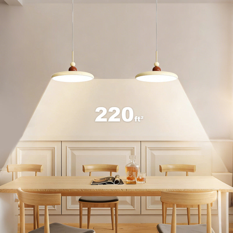 12 in. Eye-Comfort Full Spectrum LED  Island Pendant, Natural Daylight Quality, No Flicker, Smooth Dimming