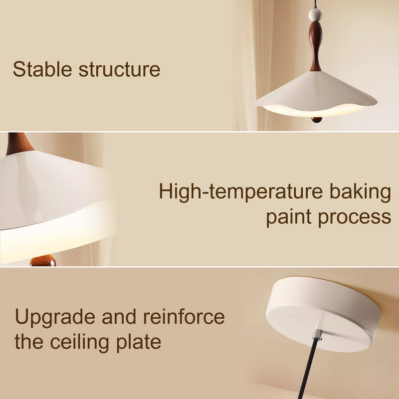 17 in. Eye-Comfort Full Spectrum LED  Umbrellas Shape Island Pendant, Natural Daylight Quality, No Flicker, 3CCT