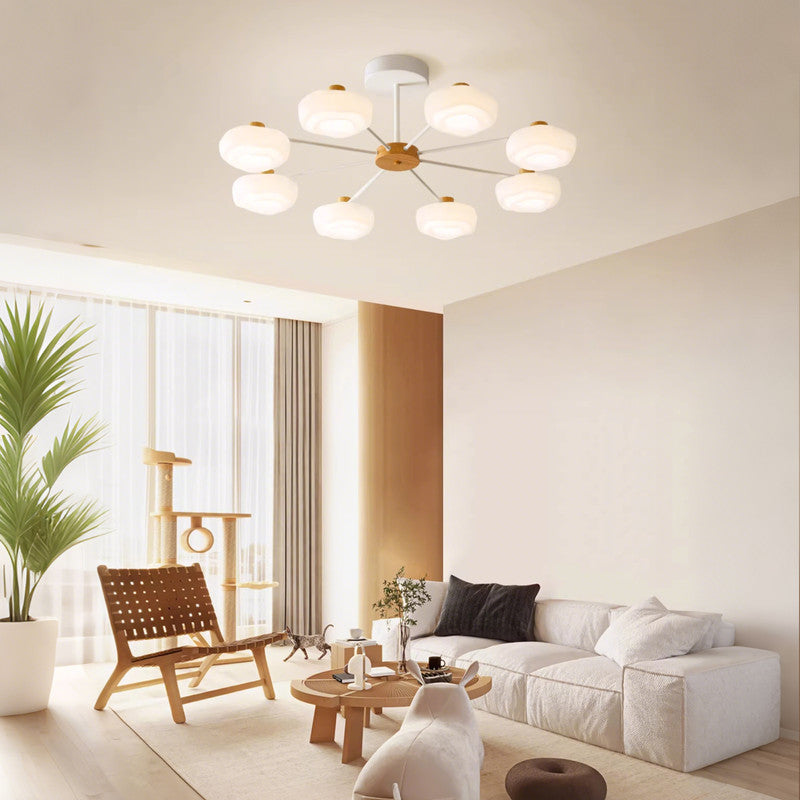 32 in. Eye-Comfort Full Spectrum LED Chandelier, Natural Daylight Quality, No Flicker, Smooth Dimming