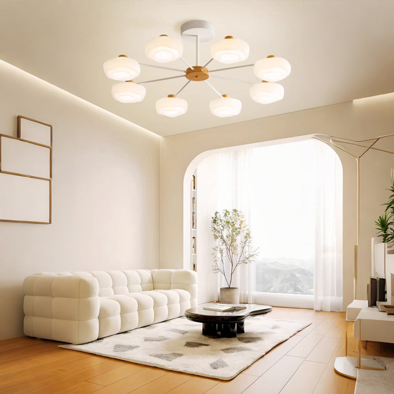 32 in. Eye-Comfort Full Spectrum LED Chandelier, Natural Daylight Quality, No Flicker, Smooth Dimming