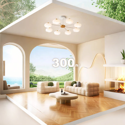 32 in. Eye-Comfort Full Spectrum LED Chandelier, Natural Daylight Quality, No Flicker, Smooth Dimming