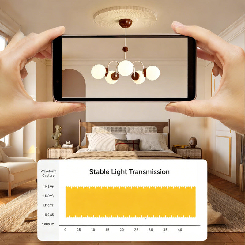 27 in. Eye-Comfort Full Spectrum LED Chandelier, Natural Daylight Quality, No Flicker, 3CCT