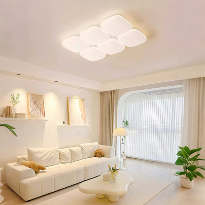 42 in. Eye-Comfort Flush Mount Full Spectrum Ice Cube Shape LED Ceiling Light, Natural Daylight Quality, No Flicker, Smooth Dimming