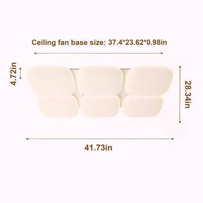 42 in. Eye-Comfort Flush Mount Full Spectrum Ice Cube Shape LED Ceiling Light, Natural Daylight Quality, No Flicker, Smooth Dimming