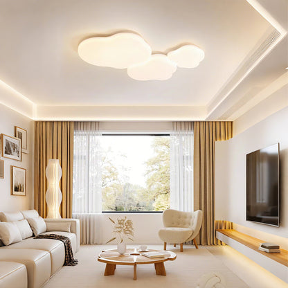 43 in. Eye-Comfort Flush Mount Full Spectrum Cloud Shape LED Ceiling Light, Natural Daylight Quality, No Flicker, Smooth Dimming