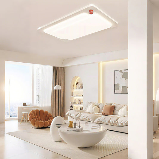 43 in. Eye-Comfort Flush Mount Full Spectrum Rectangle LED Ceiling Light, Natural Daylight Quality, No Flicker, Smooth Dimming