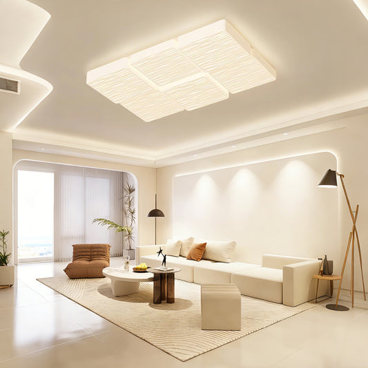 35 in. Eye-Comfort Flush Mount Full Spectrum Rectangle LED Ceiling Light, Natural Daylight Quality, No Flicker, Smooth Dimming