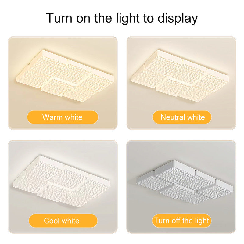 35 in. Eye-Comfort Flush Mount Full Spectrum Rectangle LED Ceiling Light, Natural Daylight Quality, No Flicker, Smooth Dimming