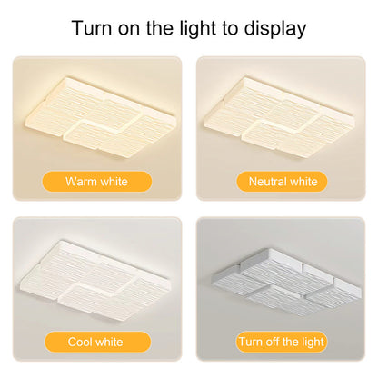 35 in. Eye-Comfort Flush Mount Full Spectrum Rectangle LED Ceiling Light, Natural Daylight Quality, No Flicker, Smooth Dimming
