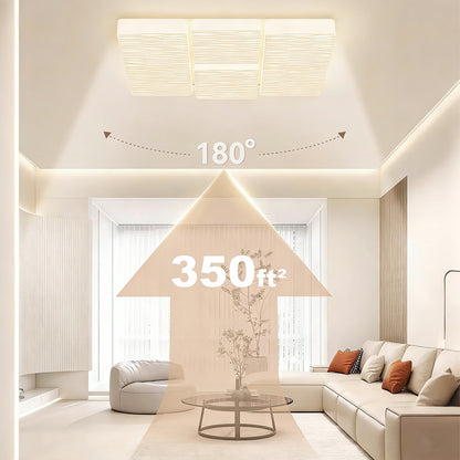 35 in. Eye-Comfort Flush Mount Full Spectrum Rectangle LED Ceiling Light, Natural Daylight Quality, No Flicker, Smooth Dimming