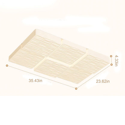 35 in. Eye-Comfort Flush Mount Full Spectrum Rectangle LED Ceiling Light, Natural Daylight Quality, No Flicker, Smooth Dimming