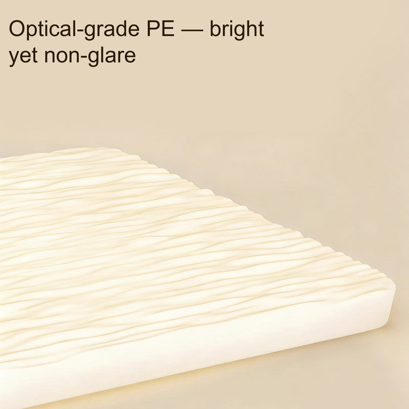 35 in. Eye-Comfort Flush Mount Full Spectrum Textured Shade LED Ceiling Light, Natural Daylight Quality, No Flicker, Smooth Dimming