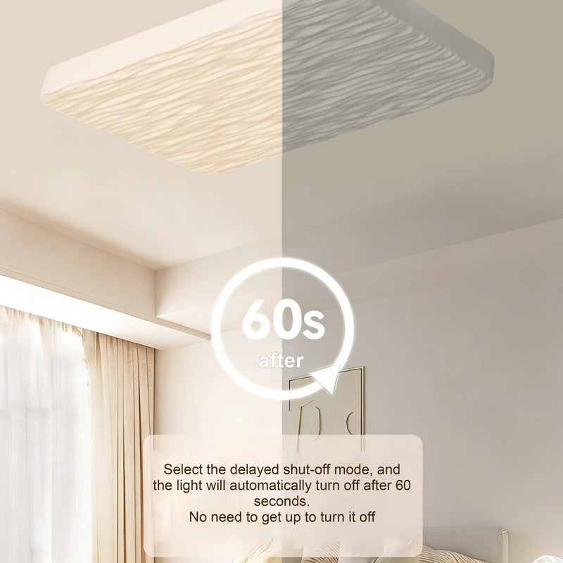 35 in. Eye-Comfort Flush Mount Full Spectrum Textured Shade LED Ceiling Light, Natural Daylight Quality, No Flicker, Smooth Dimming
