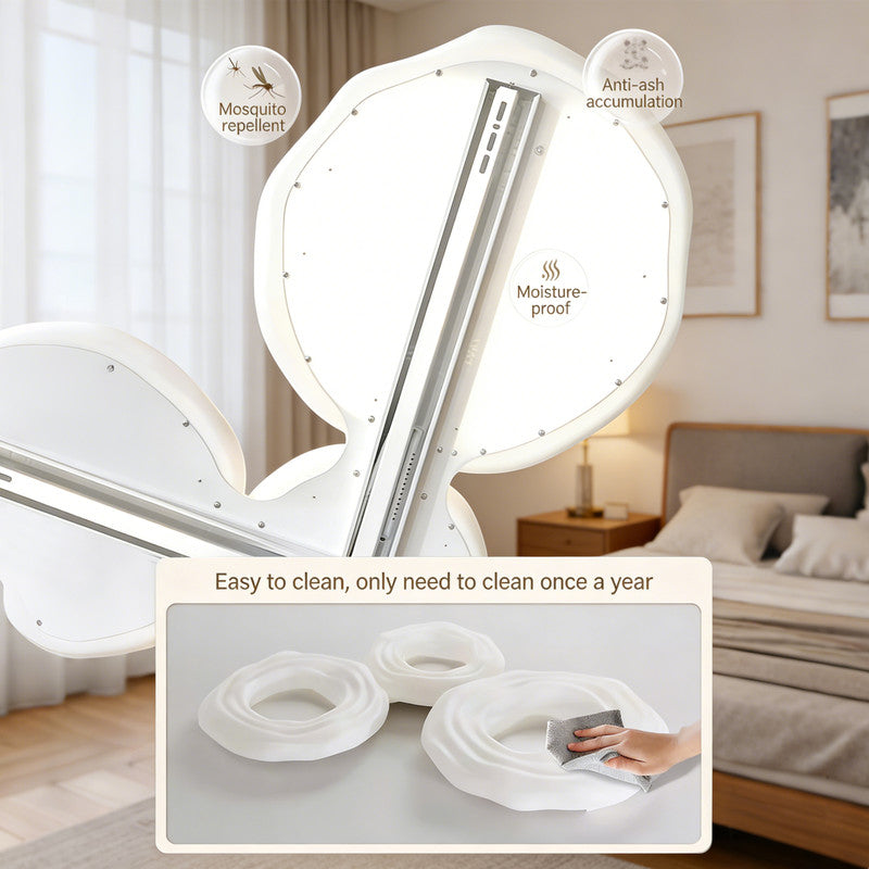 38 in. Eye-Comfort Flush Mount Full Spectrum Cookie Shape LED Ceiling Light, Natural Daylight Quality, No Flicker, Smooth Dimming