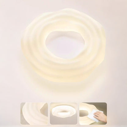 38 in. Eye-Comfort Flush Mount Full Spectrum Cookie Shape LED Ceiling Light, Natural Daylight Quality, No Flicker, Smooth Dimming
