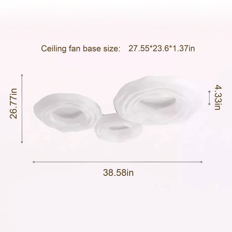 38 in. Eye-Comfort Flush Mount Full Spectrum Cookie Shape LED Ceiling Light, Natural Daylight Quality, No Flicker, Smooth Dimming