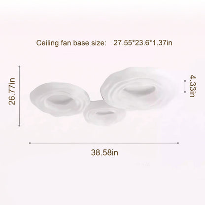 38 in. Eye-Comfort Flush Mount Full Spectrum Cookie Shape LED Ceiling Light, Natural Daylight Quality, No Flicker, Smooth Dimming
