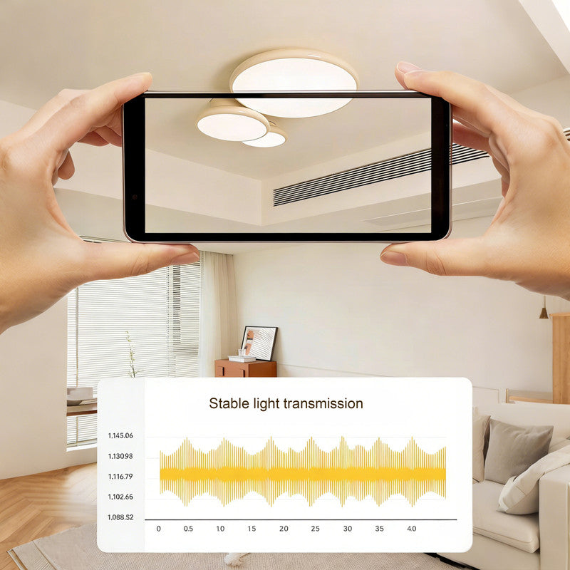 42 in. Eye-Comfort Flush Mount Full Spectrum Multi-circle Splicing LED Ceiling Light, Natural Daylight Quality, No Flicker, Smooth Dimming