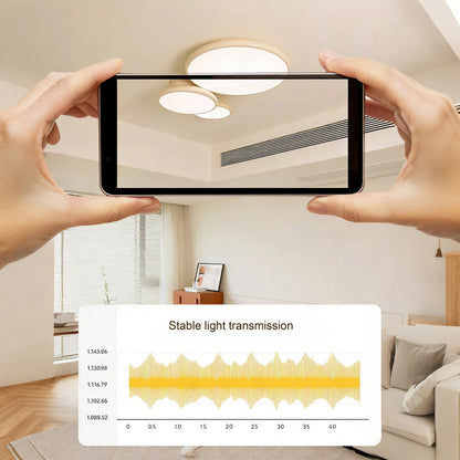 42 in. Eye-Comfort Flush Mount Full Spectrum Multi-circle Splicing LED Ceiling Light, Natural Daylight Quality, No Flicker, Smooth Dimming