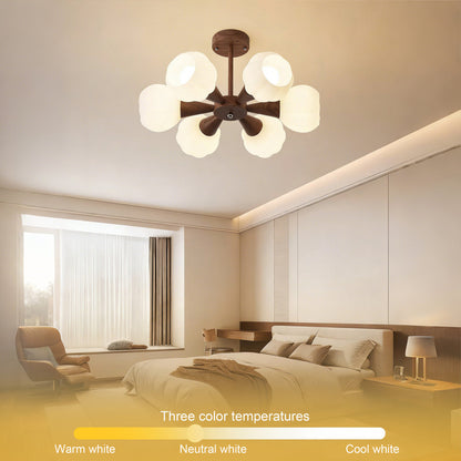 20 in. Eye-Comfort Full Spectrum LED Chandelier, Natural Daylight Quality, No Flicker, 3CCT