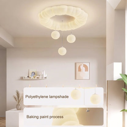 19 in. Eye-Comfort Semi Pendant Full Spectrum Bubble Ring LED Ceiling Light, Natural Daylight Quality, No Flicker, Smooth Dimming