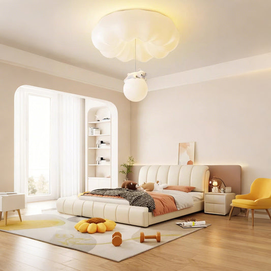 17 in. Eye-Comfort Semi Pendant Full Spectrum Sleeping Bear LED Ceiling Light, Natural Daylight Quality, No Flicker, Smooth Dimming