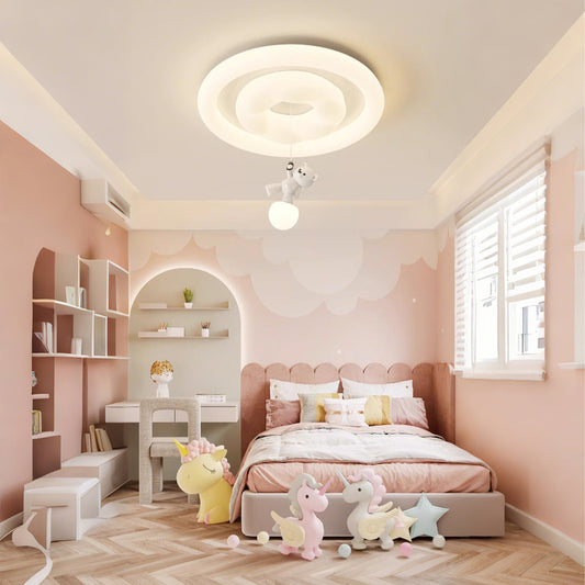 20 in. Eye-Comfort Semi Pendant Full Spectrum Lifting Bear LED Ceiling Light, Natural Daylight Quality, No Flicker, Smooth Dimming