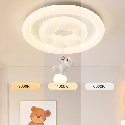 20 in. Eye-Comfort Semi Pendant Full Spectrum Lifting Bear LED Ceiling Light, Natural Daylight Quality, No Flicker, Smooth Dimming