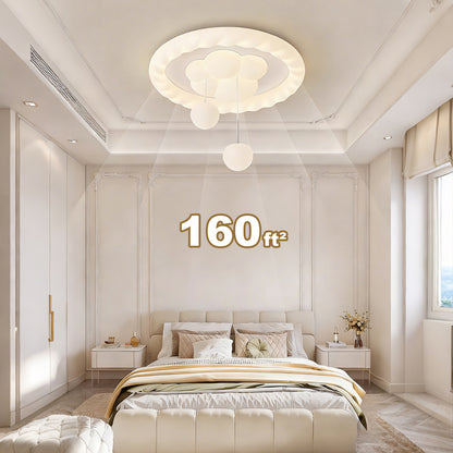 20 in. Eye-Comfort Semi Pendant Full Spectrum Paw Ring LED Ceiling Light, Natural Daylight Quality, No Flicker, Smooth Dimming
