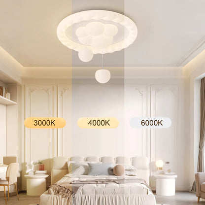 20 in. Eye-Comfort Semi Pendant Full Spectrum Paw Ring LED Ceiling Light, Natural Daylight Quality, No Flicker, Smooth Dimming