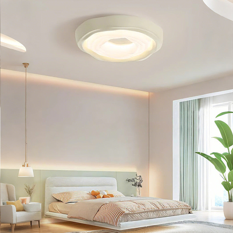 21 in. Eye-Comfort Flush Mount Full Spectrum Cookie Shape LED Ceiling Light, Natural Daylight Quality, No Flicker, Smooth Dimming