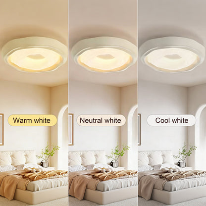 21 in. Eye-Comfort Flush Mount Full Spectrum Cookie Shape LED Ceiling Light, Natural Daylight Quality, No Flicker, Smooth Dimming