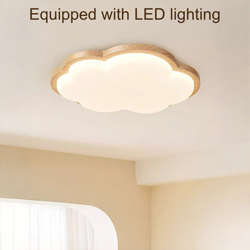 23 in. Eye-Comfort Flush Mount Full Spectrum Cloud Shape LED Ceiling Light, Natural Daylight Quality, No Flicker, Smooth Dimming