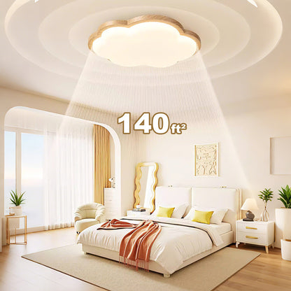 23 in. Eye-Comfort Flush Mount Full Spectrum Cloud Shape LED Ceiling Light, Natural Daylight Quality, No Flicker, Smooth Dimming