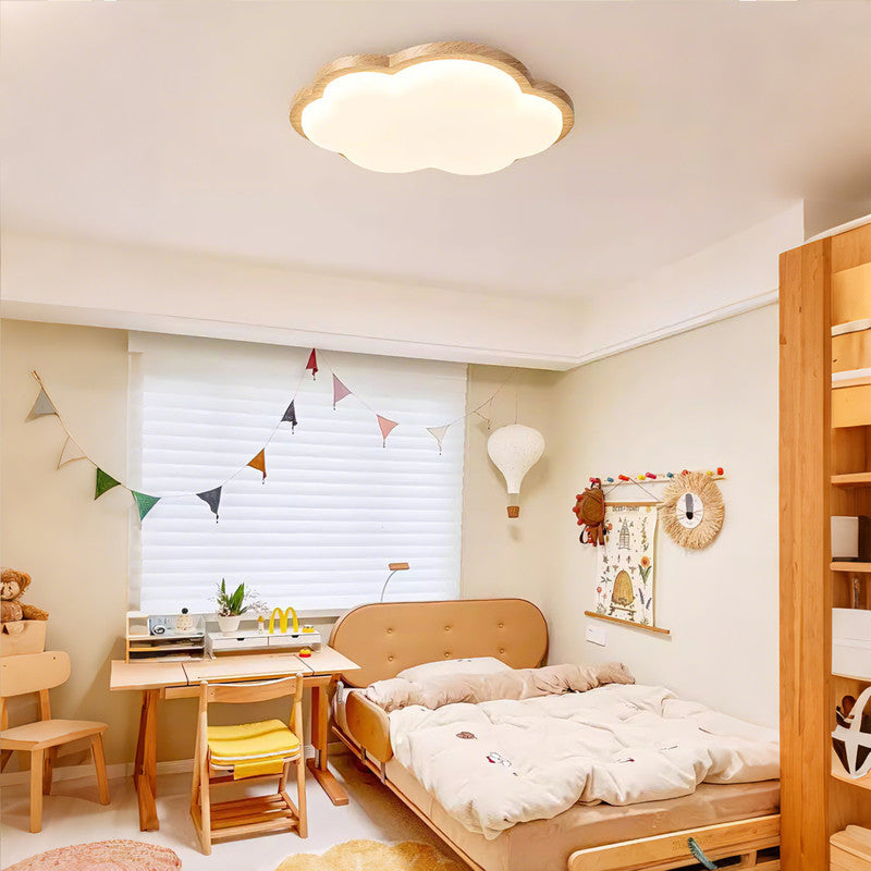 23 in. Eye-Comfort Flush Mount Full Spectrum Cloud Shape LED Ceiling Light, Natural Daylight Quality, No Flicker, Smooth Dimming