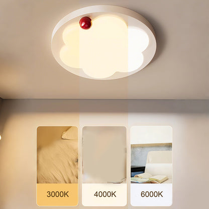 15 in. Eye-Comfort Flush Mount Full Spectrum Flower Shape LED Ceiling Light, Natural Daylight Quality, No Flicker, Smooth Dimming